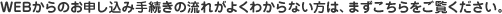 WEBからのお申し込み手続きの流れがよくわからない方は、まずこちらをご覧ください。