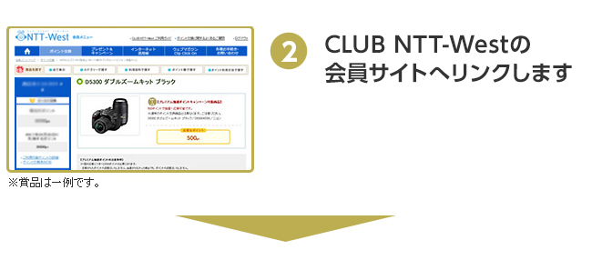 CLUB NTT-Westの会員サイトへリンクします