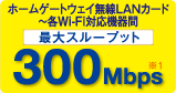 ホームゲートウェイ 無線LANカード〜各Wi-Fi対応機器間最大スループット300Mbps ※1
