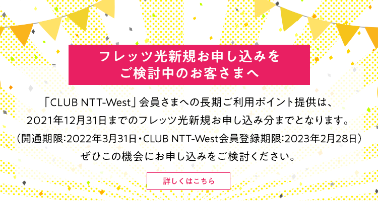 光回線インターネットならフレッツ光 Ntt西日本公式