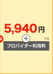 4,910円＋プロバイダー利用料※2