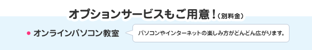 オプションサービスも充実!(別料金)