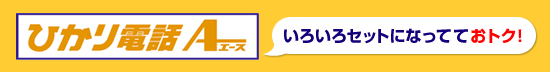 ひかり電話A(エース) いろいろセットになってておトク!