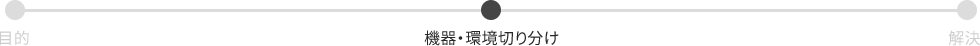 機器・環境の切り分け